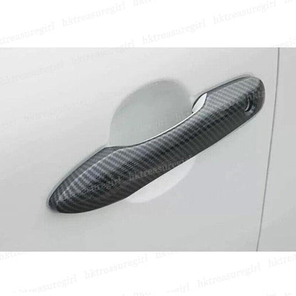 ya 2 8.15 Carbon Fiber Exterior Side Door Handle Cover for Toyota for Corolla Cross 2022-2024