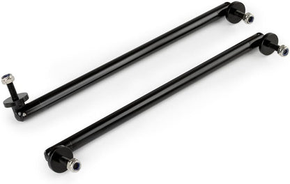 ya 12 10.8 baidi 2pc Adjustable Bumper Lip Splitter Black Spoiler Strut Rod Tie Support Bar Front
