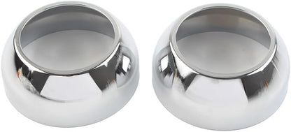 ya 6 8.14 2pcs Front Fork Boot Cap Covers 39mm Chrome for Harley Sportster Dyna FXR FXD