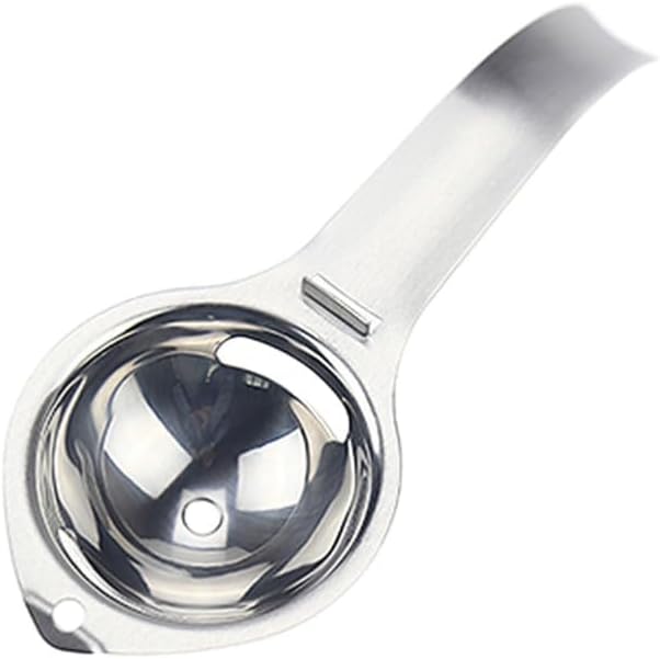 ya 14 9.20 baidi Egg Separator Stainless Steel Egg Yolk Separator White Cooking Tools-1
