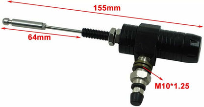 ya 10 9.16 zhengce M10x1.25MM Motorcycle Hydraulic Clutch Master Cylinder Rod Brake Pump Black