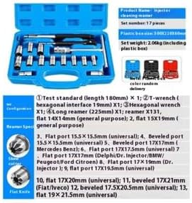 ya 28 10.13 baidi 17pc Diesel Injector Seat Cutter Reame Set Universal Reface Tool Kit Valve Clean-5