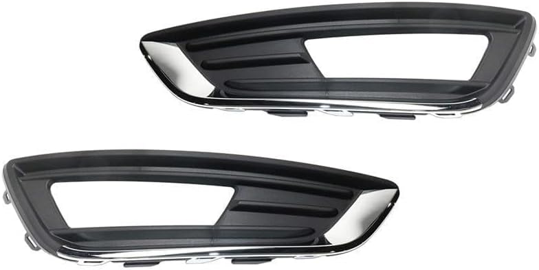 ya 9 10.24 Pair Front Bumper Fog Light Lamp Cover Bezel for Ford Focus 2015-2017 Left+Right