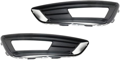 ya 9 10.24 Pair Front Bumper Fog Light Lamp Cover Bezel for Ford Focus 2015-2017 Left+Right