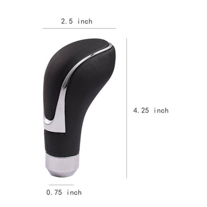 ya 6 8.14 Accessory Black Leather Automatic Manual Car Gear Shift Knob Shifter Lever Kit