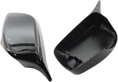 ya 11 9.14 baidifor BMW E60 E61 2004-2007 05 06 Pair Glossy Black Rear View Mirror Cover Shell