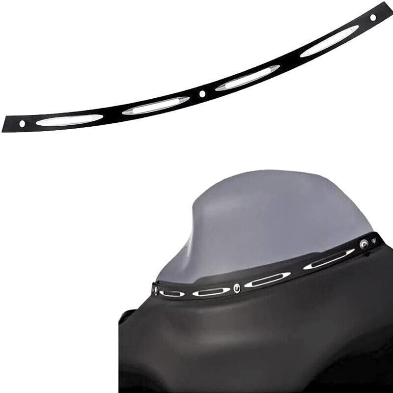 ya 23 10.7 baidi Black Stainless Motorcycle Batwing Fairing Windshield Trim for Harley 1996-2013