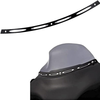 ya 23 10.7 baidi Black Stainless Motorcycle Batwing Fairing Windshield Trim for Harley 1996-2013