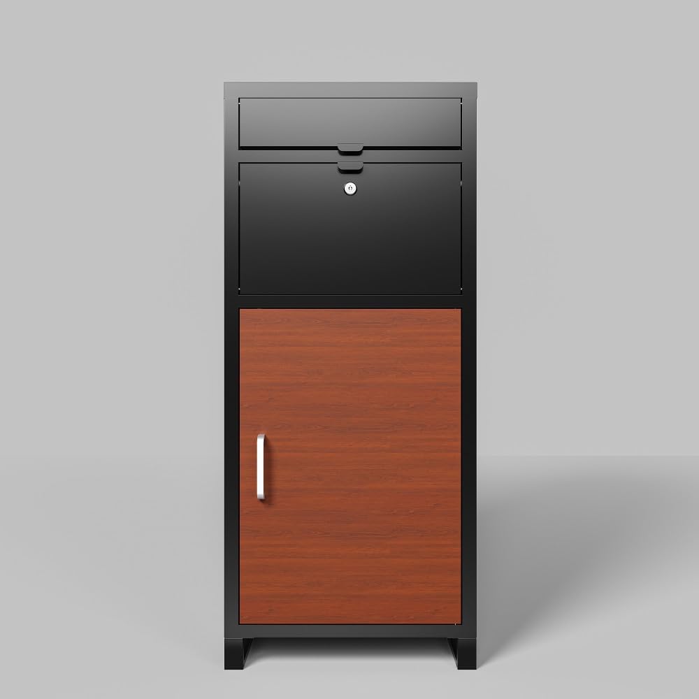 ya 28 10.13 baidi Parcel Box (Floor Standing),Mechanical Lock,Burglar Resistant Black