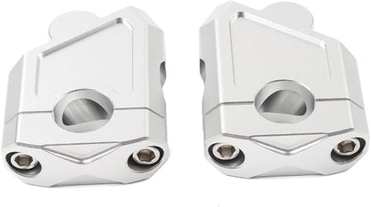 ya 11 9.14 baidiMotorcycle 7/8 22mm Handlebar Bar Mount Clamp Riser Silver for Honda for Suzuki