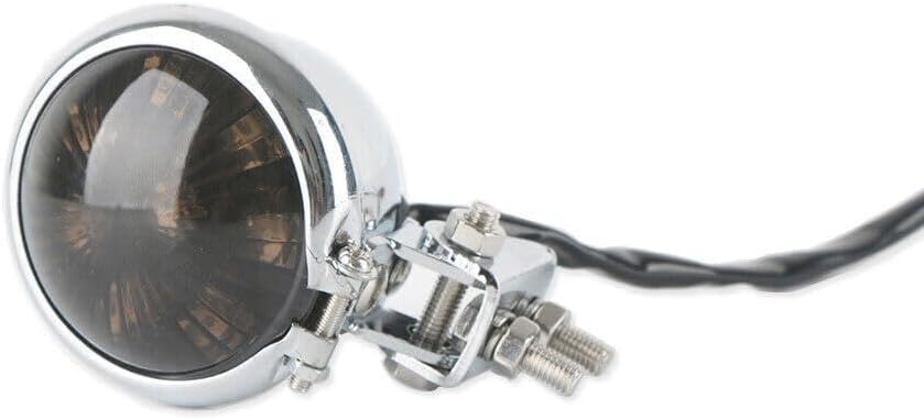 ya 4 8.24 baidi Chrome Motorcycle Round LED Tail Light Brake Light for Harley Chopper Bobber Cafe