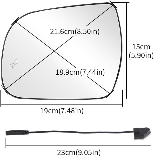 ya 2 8.15 Left Driver Side Heated Mirror Glass W/Blind Spot For 2011-2020 for Toyota for SIENNA