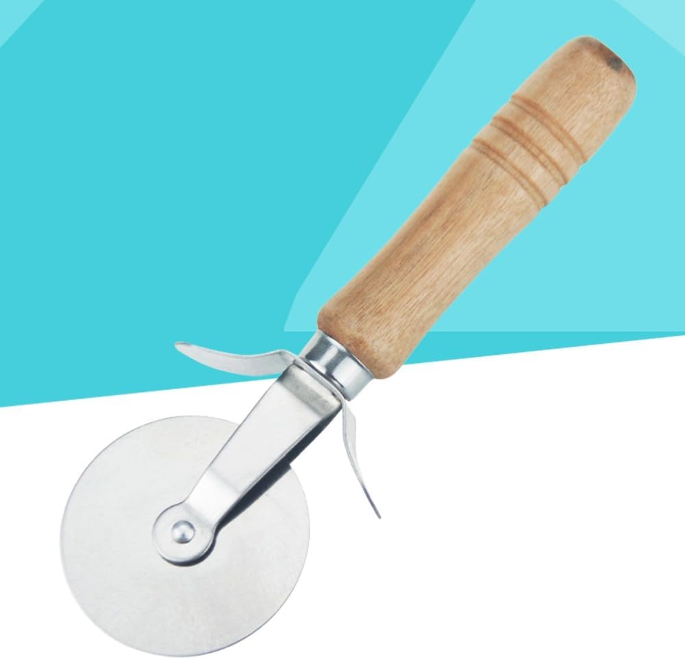 ya 14 9.20 baidi 17 X6cm Stainless Steel Cutter Pastry Wheel Rolling Pin for Pizza Dough-1