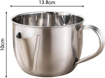ya 14 9.20 baidi Stainless Steel Grease Bowl Gravy Separator Strainer Kitchen Fat-1