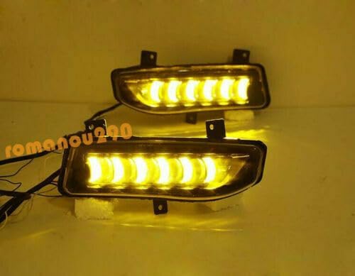 ya 9 10.24 LED Daytime Running Lights Turn Signals Fog Lights for Nissan Rogue 2017-2020-