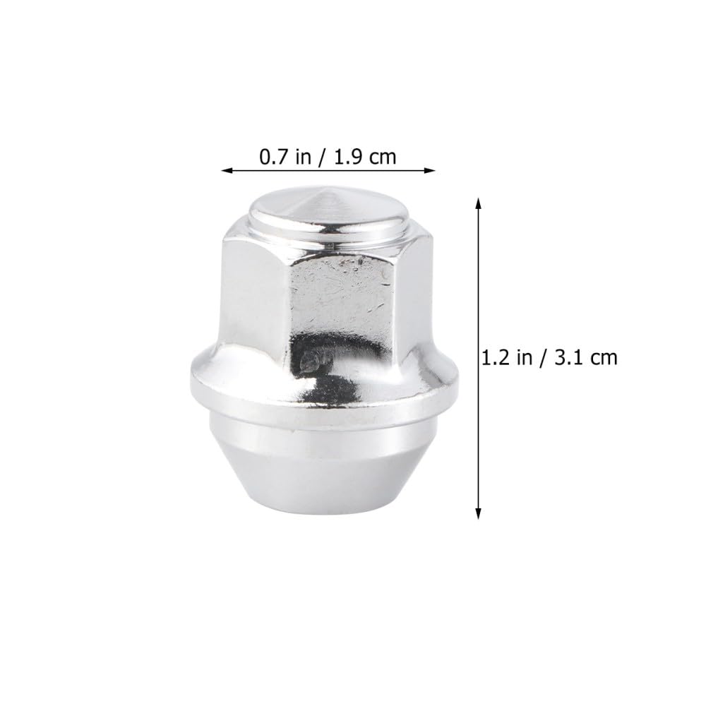 ya 13 9.15 baidi 1PC 31mm Replacement Wheel Nuts Alloy 19MM Precision Wheel Hub Nuts for (Silver)