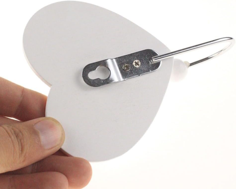 ya 26 10.21 baidi 5Pcs Kitchen Hanger Hooks Heart Shape Hole Punched Hook Wall-Mounted