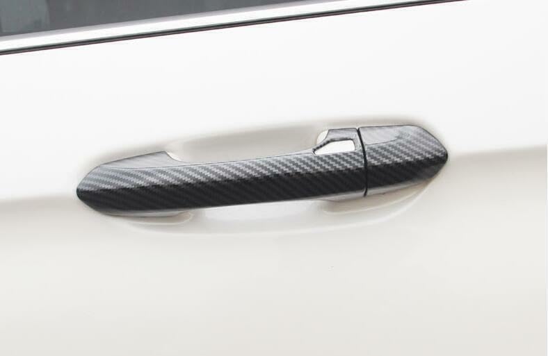 ya 2 8.15 Fits for Ford Edge 2015-2021 Carbon Fiber Side for Smart Door Handle Cover Trim 8 pcs 
