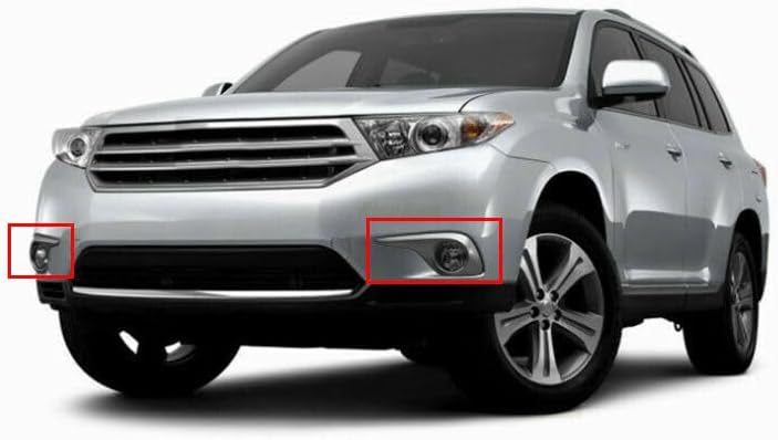 ya 10 9.16 zhengce for Toyota Highlander 2011-2013 Bumper Clear Fog Light Lamp Driving Lights