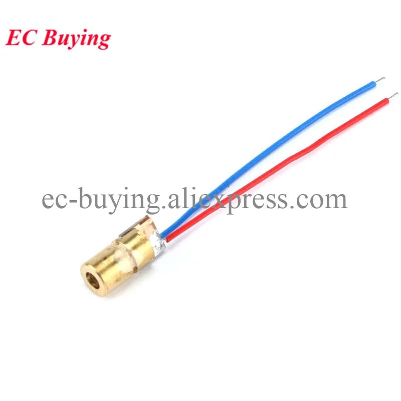 ya 16 10.20 baidi 10-Piece/Set 650nm 6mm DC 3V 5mW Adjustable Laser Diode Module with Red Copper Head