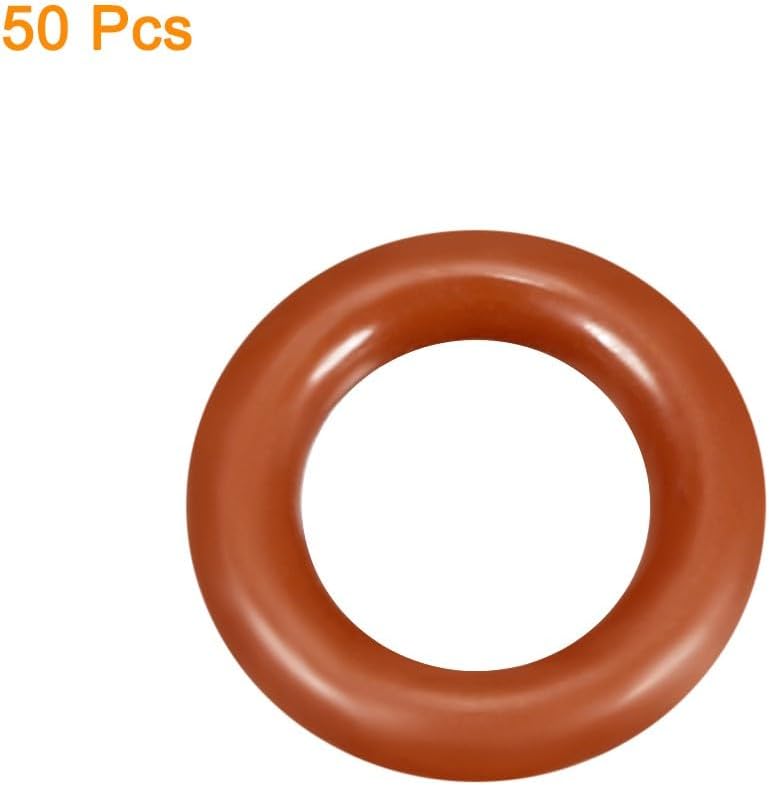 ya 4 8.8.2 Silicone O-Ring 10mmx6mmx2mm VMQ Seal Rings Sealing Gasket Red 50Pc