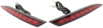 ya 4 8.14 for Tesla Model Y 20-22 Dragon Scales Style Rear Bumper Fog Lamp Turn Reflector
