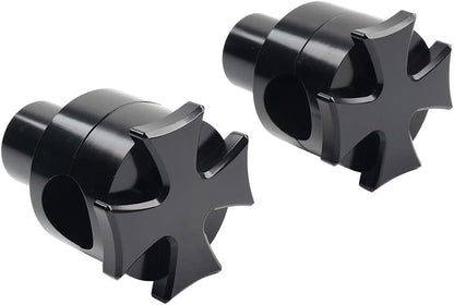 ya 6 8.14 Universal 2 Rise Handlebar Riser Clamp Mount Fit Harley Softail Dyna Road King