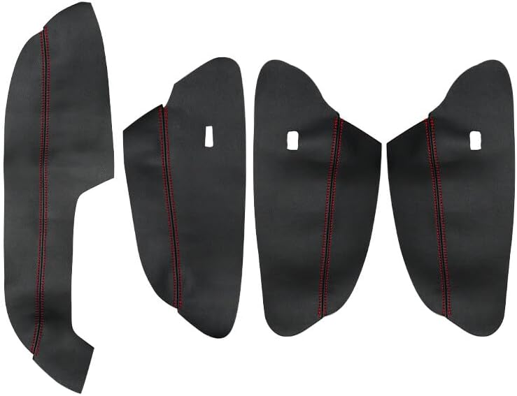 ya 2 8.15 4pcs Leather Driver and Passenger Door armrest Panel Protector Cover for BMW x5 e70 2007-2013