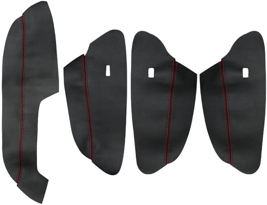 ya 2 8.15 4pcs Leather Driver and Passenger Door armrest Panel Protector Cover for BMW x5 e70 2007-2013