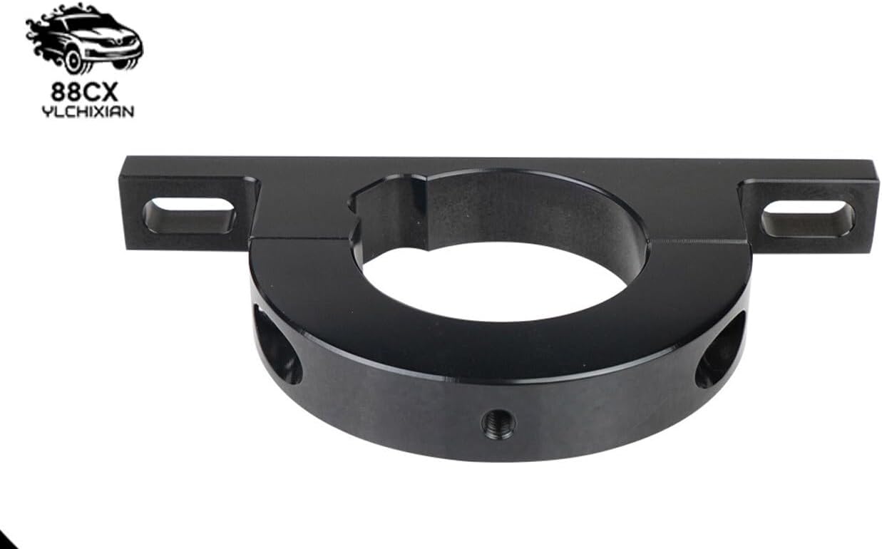ya 5 8.10 Black Billet Universal Steering Column Keyed No Drop Mount Clamp for 2 Column