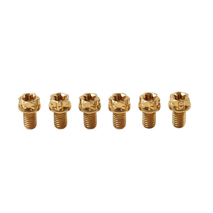 ya 6 8.14 6pcs Bolts Torx Head Flange Screws M8x10mm Gold for Motorcycle Bike