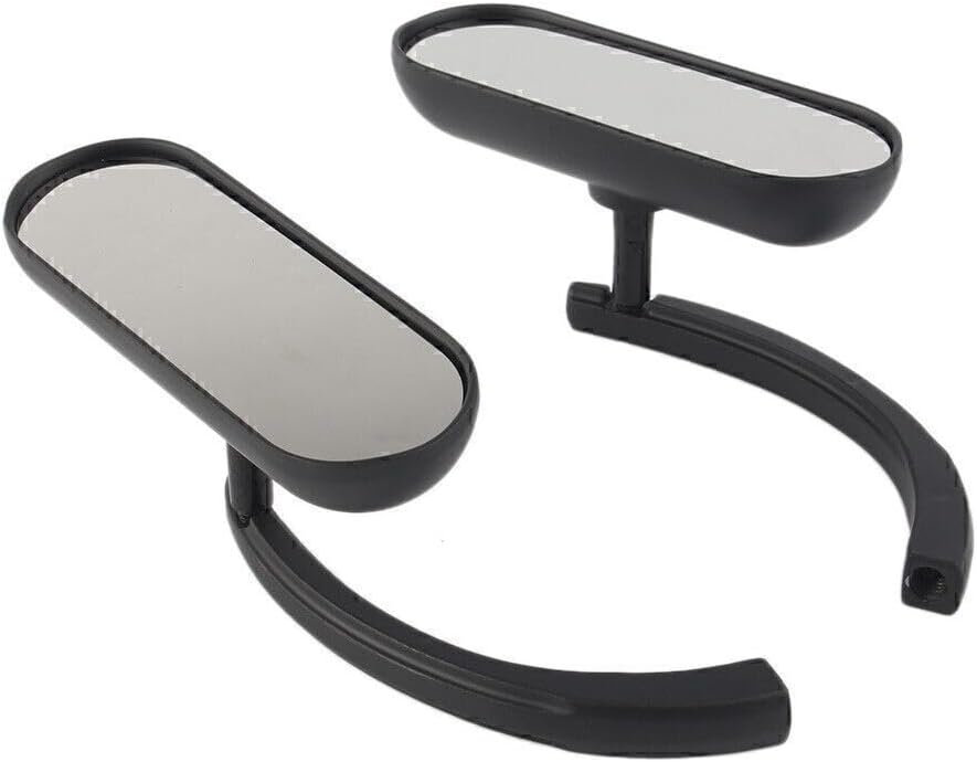 ya 6 8.14 Motorcycle Black Rear View Side Mirror left right for Harley Aluminum