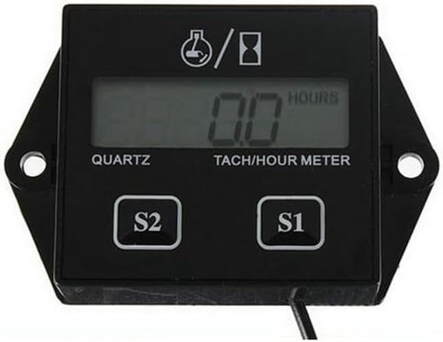 ya 4 8.14 Motorcycle LCD Engine Tach/Hour Meter Tachometer Gauge Spark Plugs Gas Engi