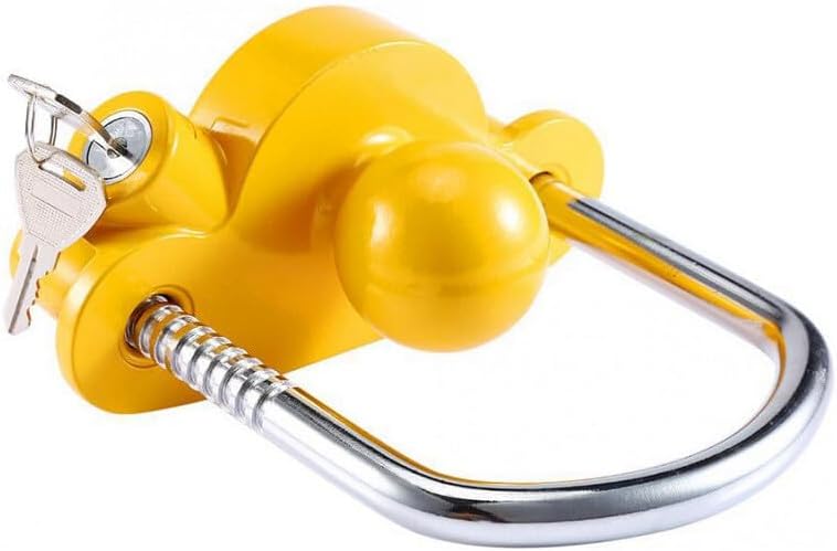 ya 4 8.8.2 1*Universal Trailer Ball Hitch Coupler Locking Ball Tongue Steel 2 2-5/16 Yellow