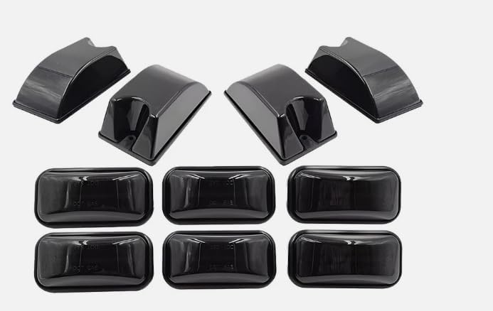 ya 7 8.24 baidi 10 Pieces black Top Roof Cab Marker Light Housing Protective Covers for HUMMER H2 / SUT 2003-2009