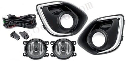 ya 2 8.15 A pair of front bumper fog light strip protective covers suitable for 2013-2015 for Mitsubishi Outlander Sport