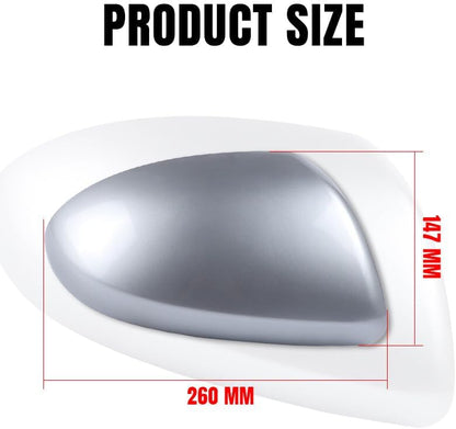 ya 11 9.14 baidiRight Rearview Mirror Cover Cap Sliver For 2009 2010 2011 2012 2013 for Mazda 2 3
