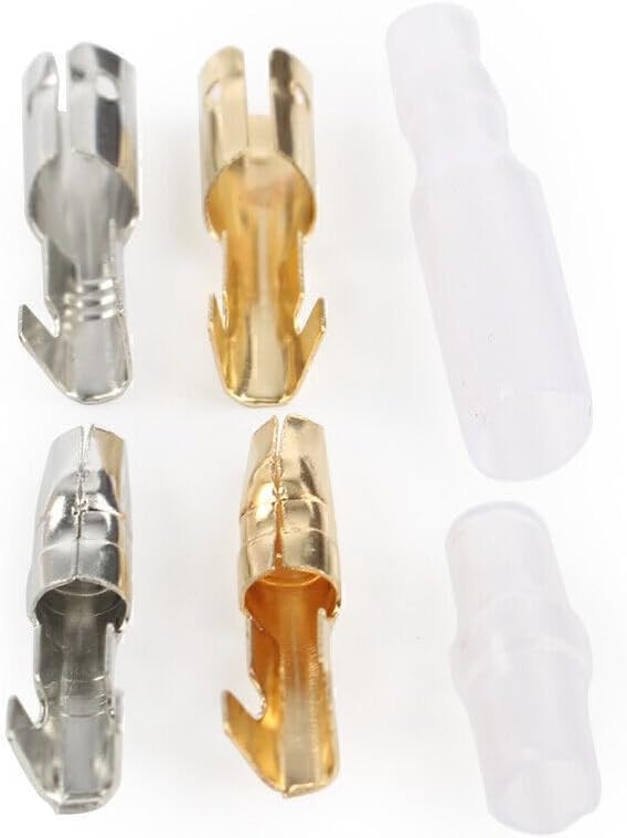ya 16 10.20 baidi 3.9mm Motorcycle Brass Male & Female Connector w/Covers 100 Sets