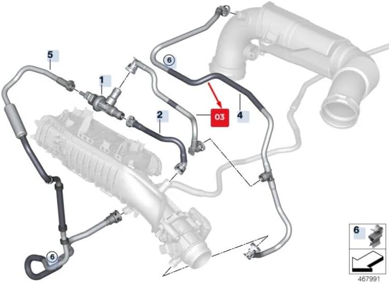 ya 10 9.16 baidi For 2016-2019 for BMW X1 F48 2 F39 Fuel Tank Ventilation Breather Line Hose New