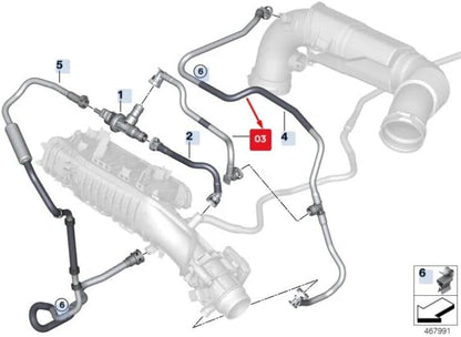 ya 10 9.16 baidi For 2016-2019 for BMW X1 F48 2 F39 Fuel Tank Ventilation Breather Line Hose New