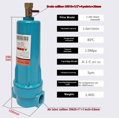 ya 28 10.13 baidi Air Pision Filter 1 Cubic Oil Water Separator Water and Oil Removal Filter-4
