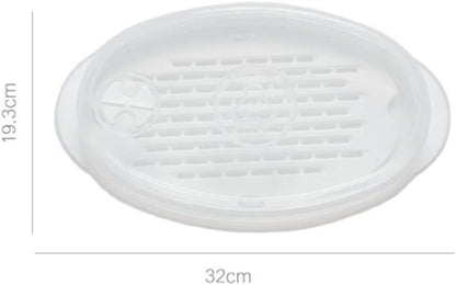 ya 14 9.20 baidi ing Tray with Lid Microwavable Vegetable er Microwave Cooker-1
