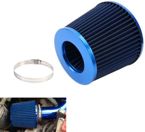 ya 13 9.15 baidi 3 76mm High Flow Inlet Cold Air Intake Cone Replacement Dry Air Filter Blue