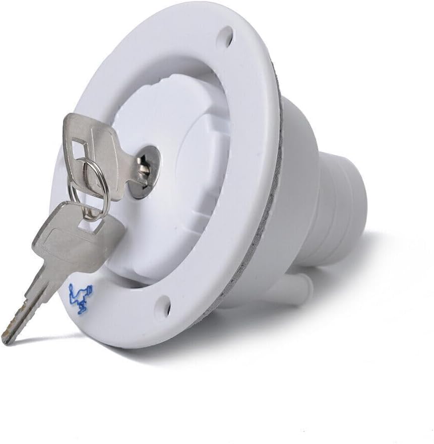 ya 4 8.14 White Fresh Water Locking Inlet Hatch Filler Cap Fit RV Camper Trailer Cars