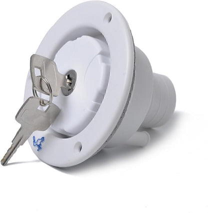 ya 4 8.14 White Fresh Water Locking Inlet Hatch Filler Cap Fit RV Camper Trailer Cars