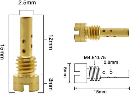 ya 2 8.15 Carburetor Pilot Jets 10Pcs 25-50Slow Jet Injector N424-25 for CV CVK FCR Carb