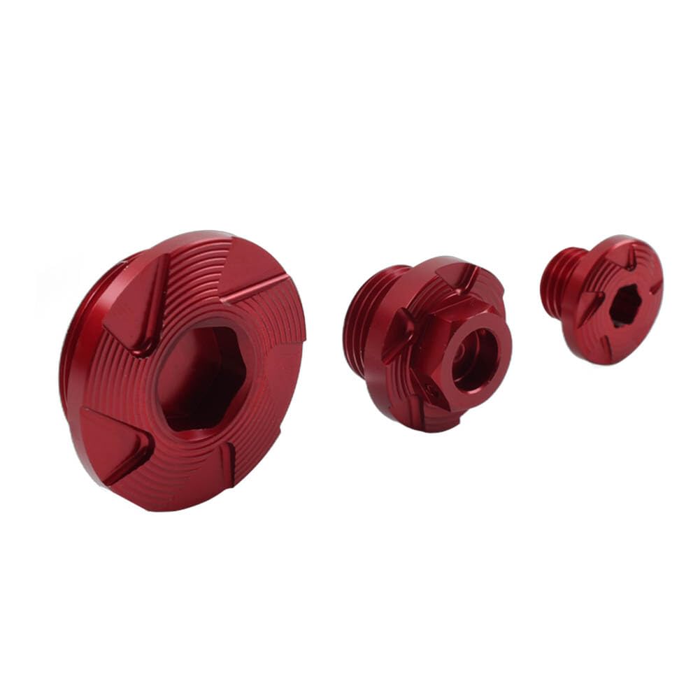 ya 4 8.8.2 Engine Timing Oil Filter Plugs Screw Bolt Set for Kawasaki KX250/450 KLX450R red