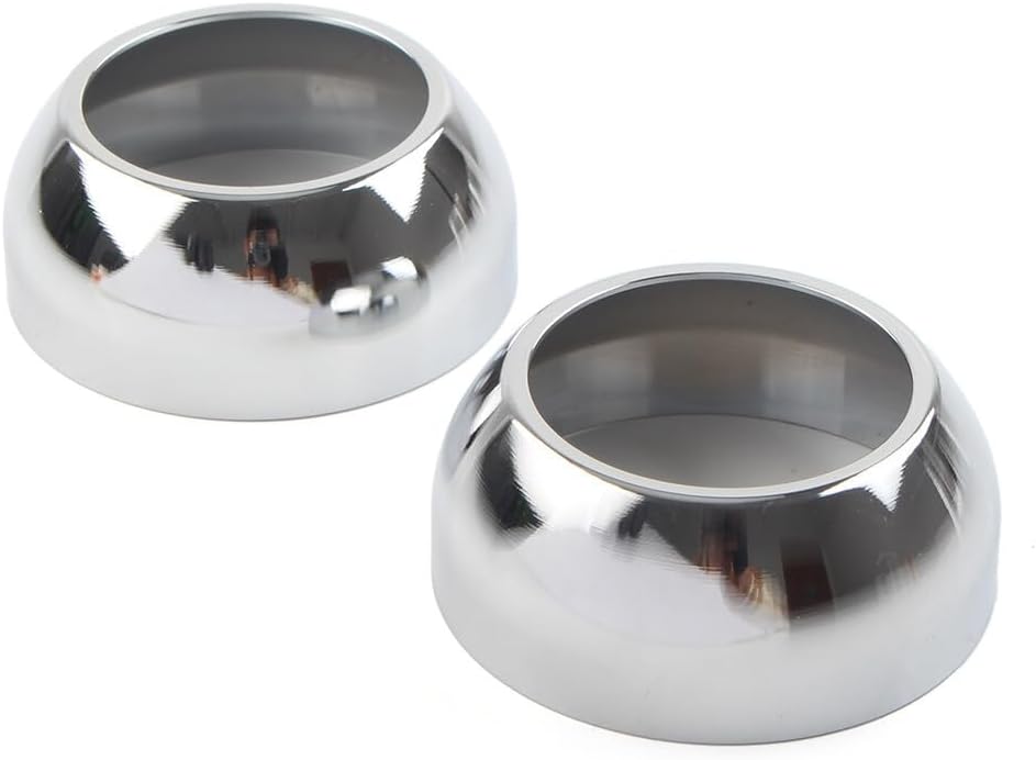 ya 6 8.14 2pcs Front Fork Boot Cap Covers 39mm Chrome for Harley Sportster Dyna FXR FXD