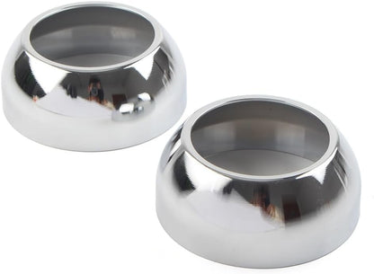ya 6 8.14 2pcs Front Fork Boot Cap Covers 39mm Chrome for Harley Sportster Dyna FXR FXD