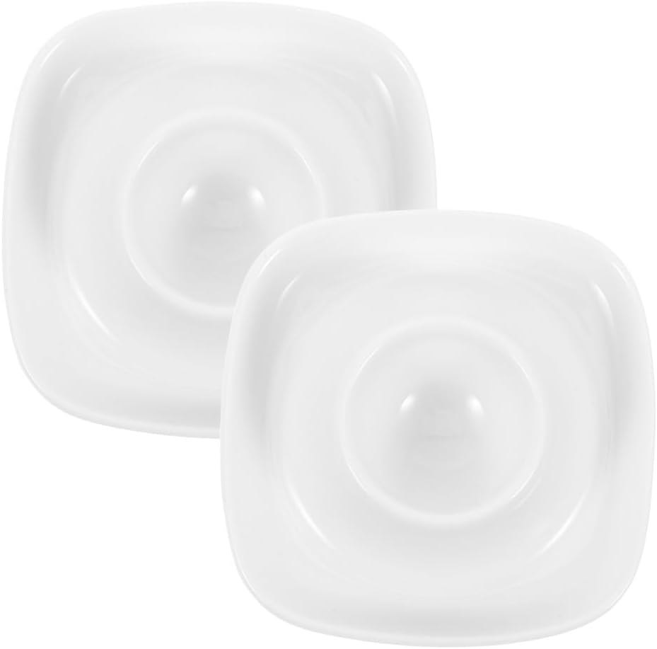 ya 14 9.20 baidi 2 Pcs Egg Tray Egg-shaped Ceramic Cup Home Holder Set Rack Stand-1